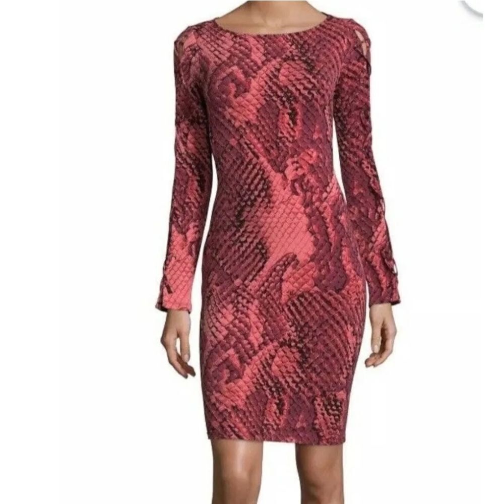 BRAND NEW PROJECT RUNWAY MULTI-COLOR LONG SLEEVELESS ROUNDNECK DRESS